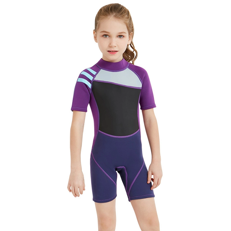 2.5mm Girl's Cute Black Shorty Protective Neoprene Surfing Diving Wetsuit