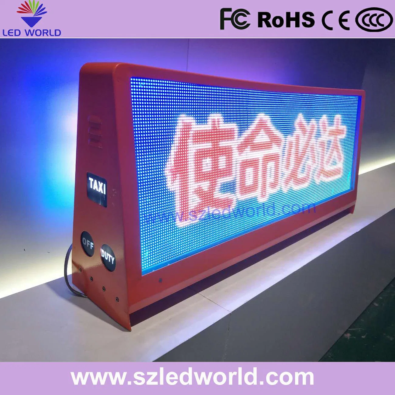 Taxi Top LED Display with 4G and GPS P3, P3.33, P4, P5