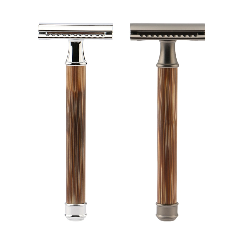 Double Edge Bamboo Handle Natural Color Classical Men's Shaving Safety Razor Bamboo Razor