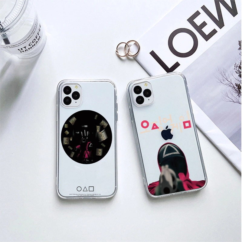 New Customizable Pattern Translucent TPU Squid Game Phone Case for iPhone 13 PRO Max iPhone 13 Mini