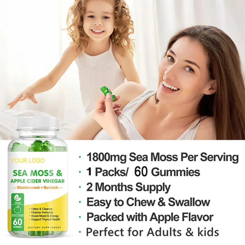 High quality/High cost performance  Sugar-Free Sea Moss Gummies for Food Supplement