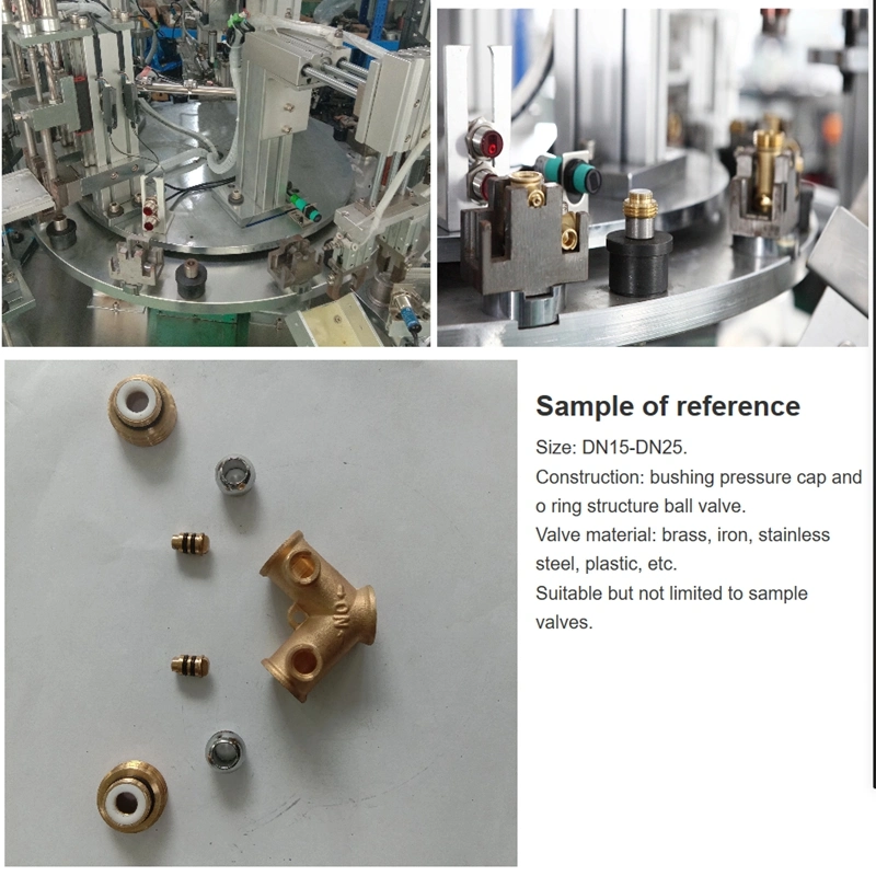 Válvula de bola de boquilla automático personalizado de montaje de líneas de montaje de grifo de la máquina