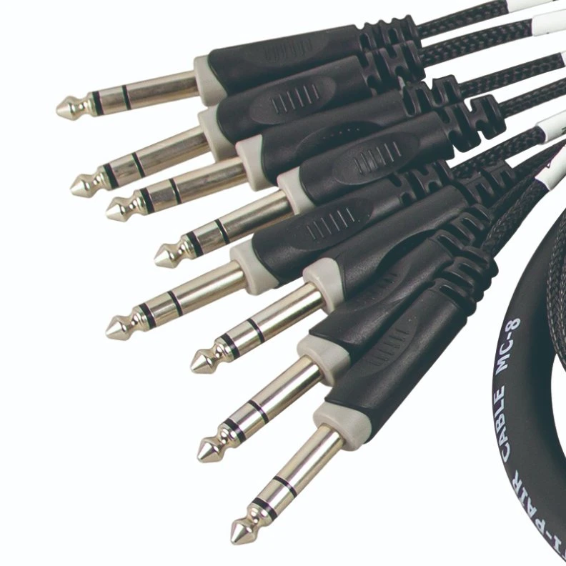 Trs XLR a conector de audio estéreo de 1/4" de PVC flexible de control multi-core de la serpiente el cable de extensión