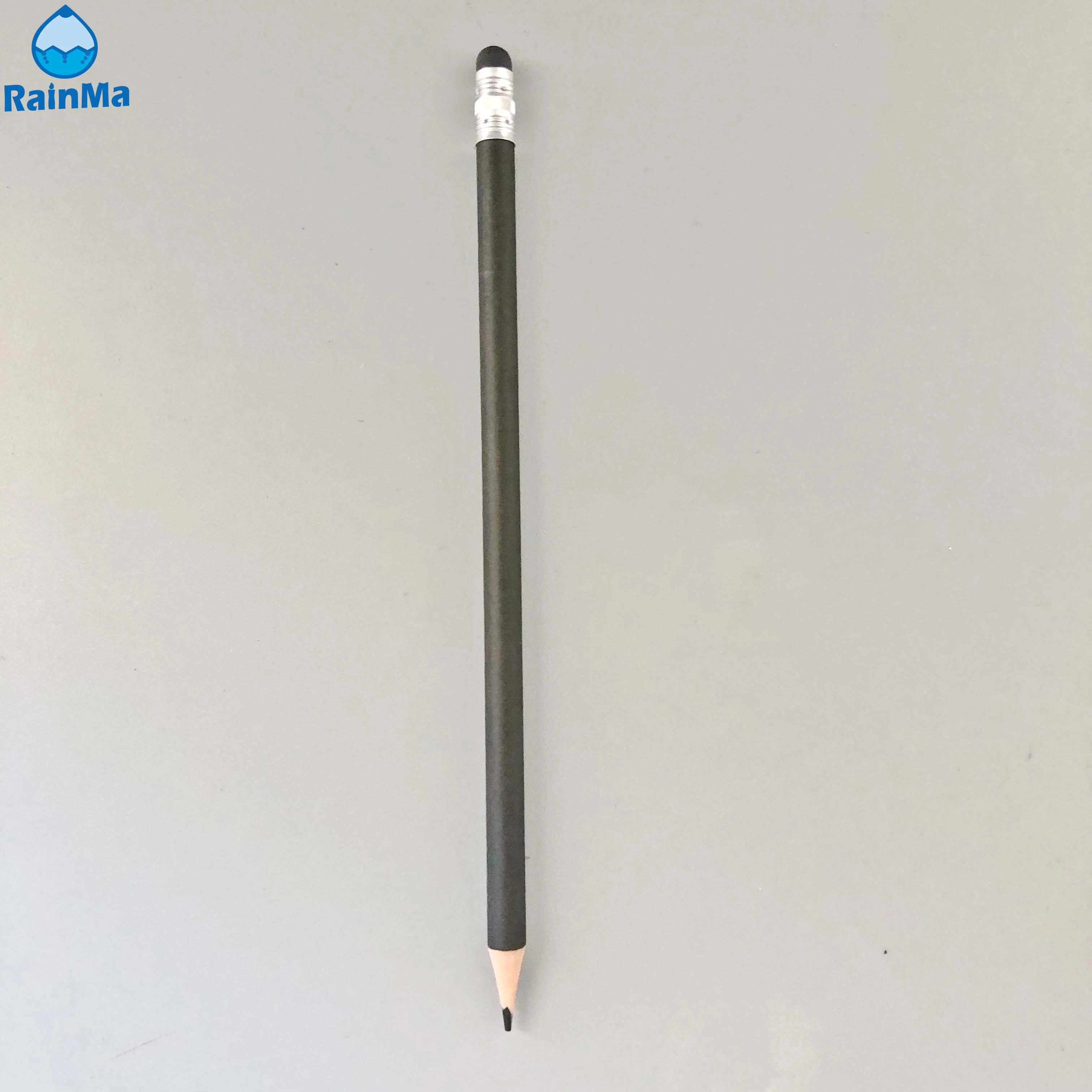 19cm Black Wood Pencil with Touchscreen Head