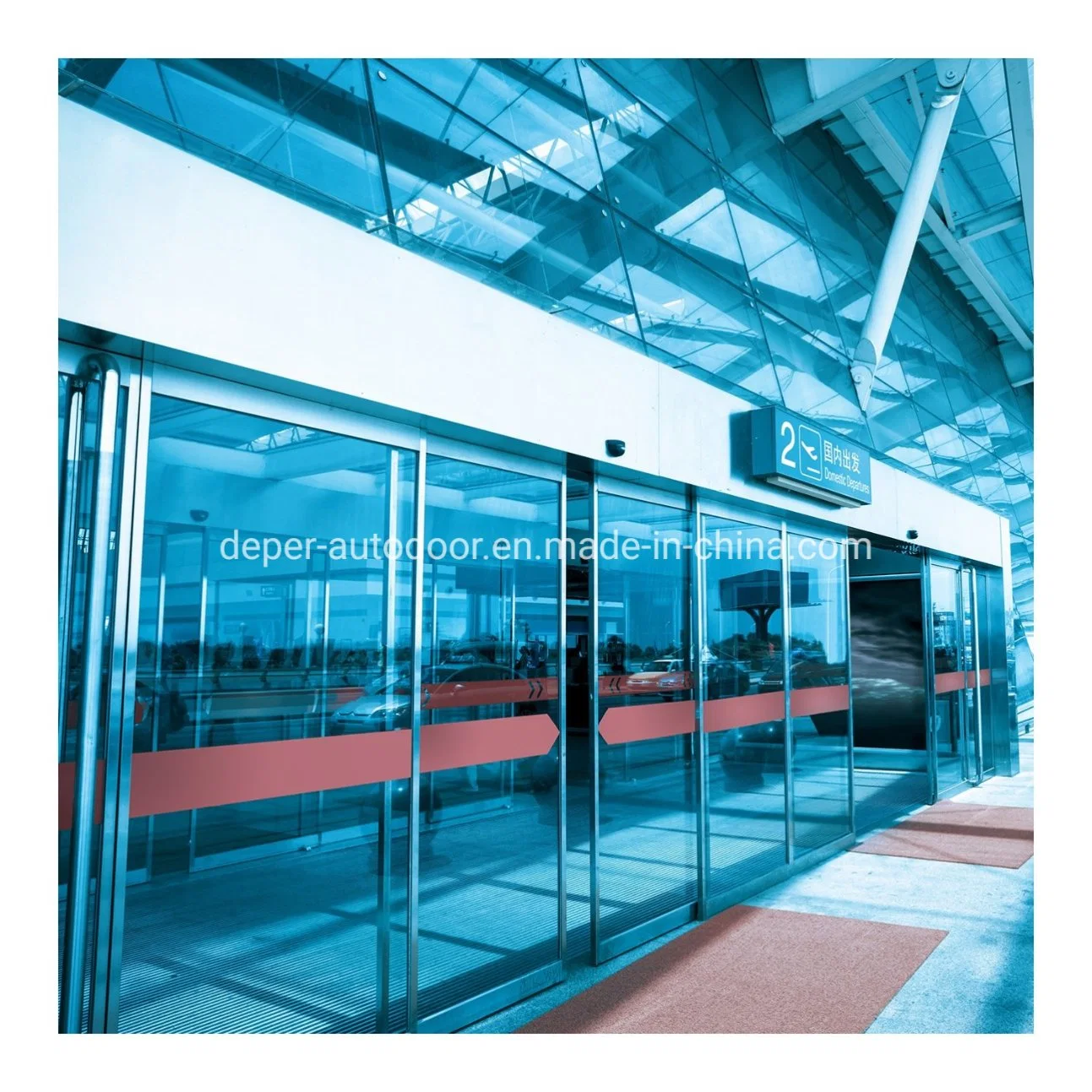 Deper 125b Electronic Aluminium Automatic Sliding Door System with 50W DC Brushless Motor