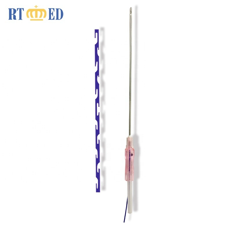 High quality/High cost performance  18g100mm Anti-Wrinkles Pdo Lifting Threads Molding Cog W Needle