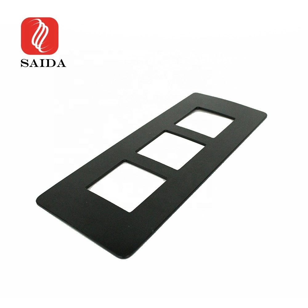 Black Print Glass Lens for Wall Mount Frame and Push Button Assemble