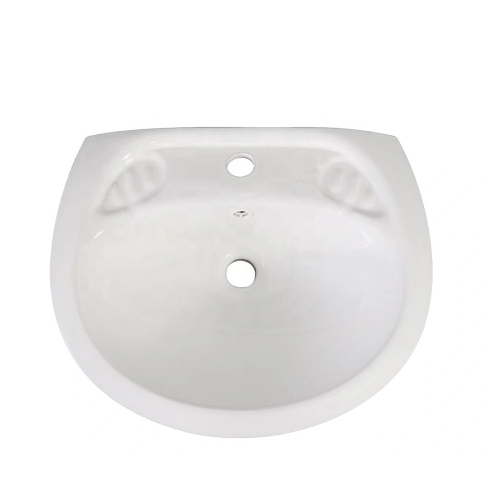 Popular Small Size Round Bathroom Hand Wash Sink with Pedestal Basin Ceramic