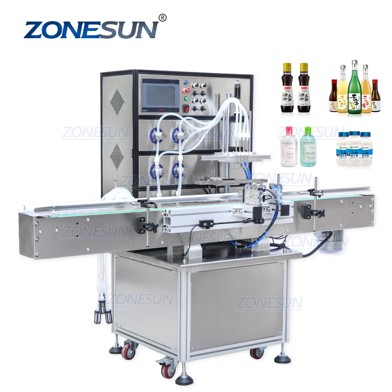 Zonesun Magnetic Pump Milk Essential Oil Automatic Liquid Filling Machine