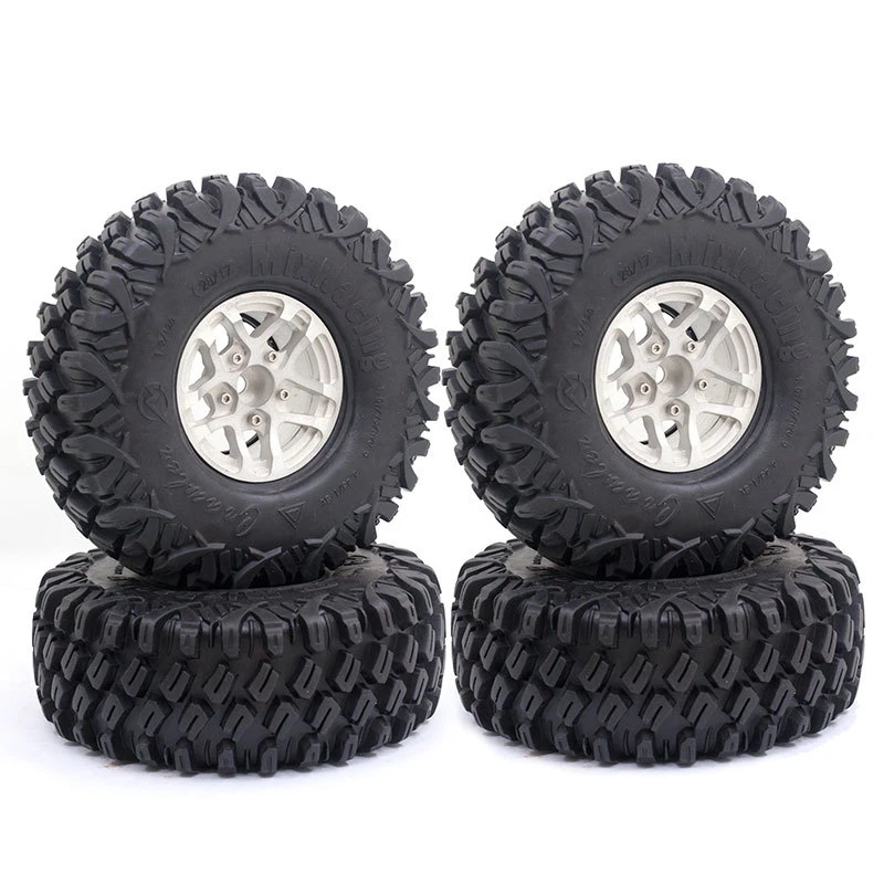 PNEUS de borracha RC Car 2.2 DE 4 PEÇAS para pneus de rodas de 130 * 50 mm para 1/10 RC Subida de pedras Axial Scx10 Rr10 Wraith