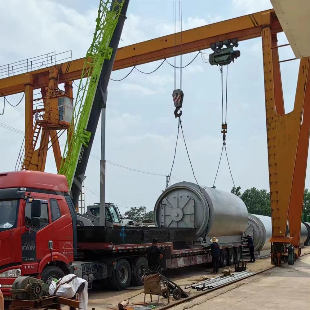 Desechar plástico de neumáticos en la planta de procesamiento de aceite combustible Pirólisis de reciclaje Máquina