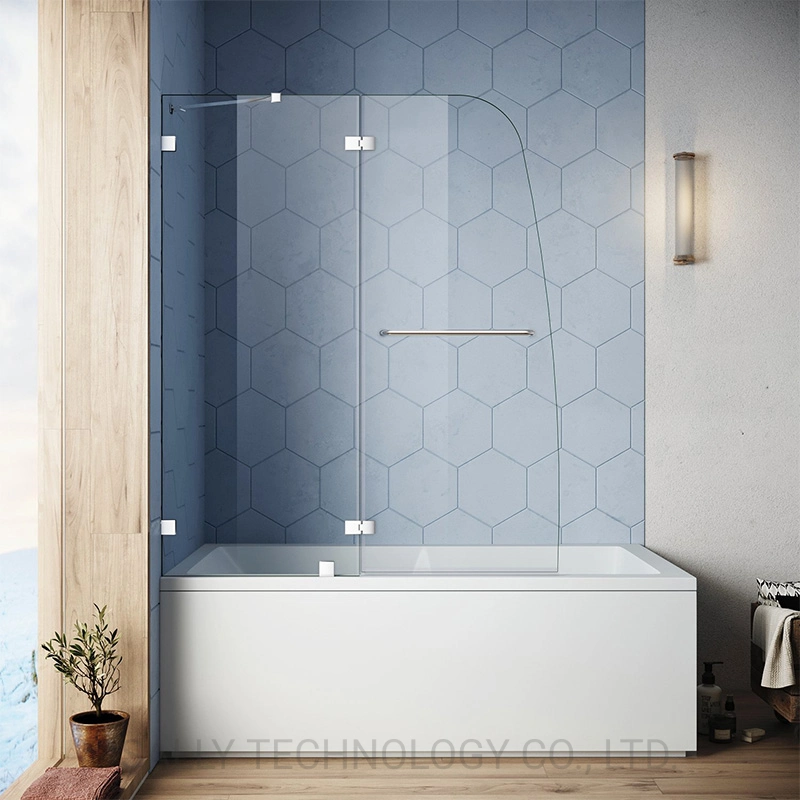 Badezimmer Badewanne Bad Bildschirm Rahmenlose Klappbare Glasscheibe Duschtür Duschschirm