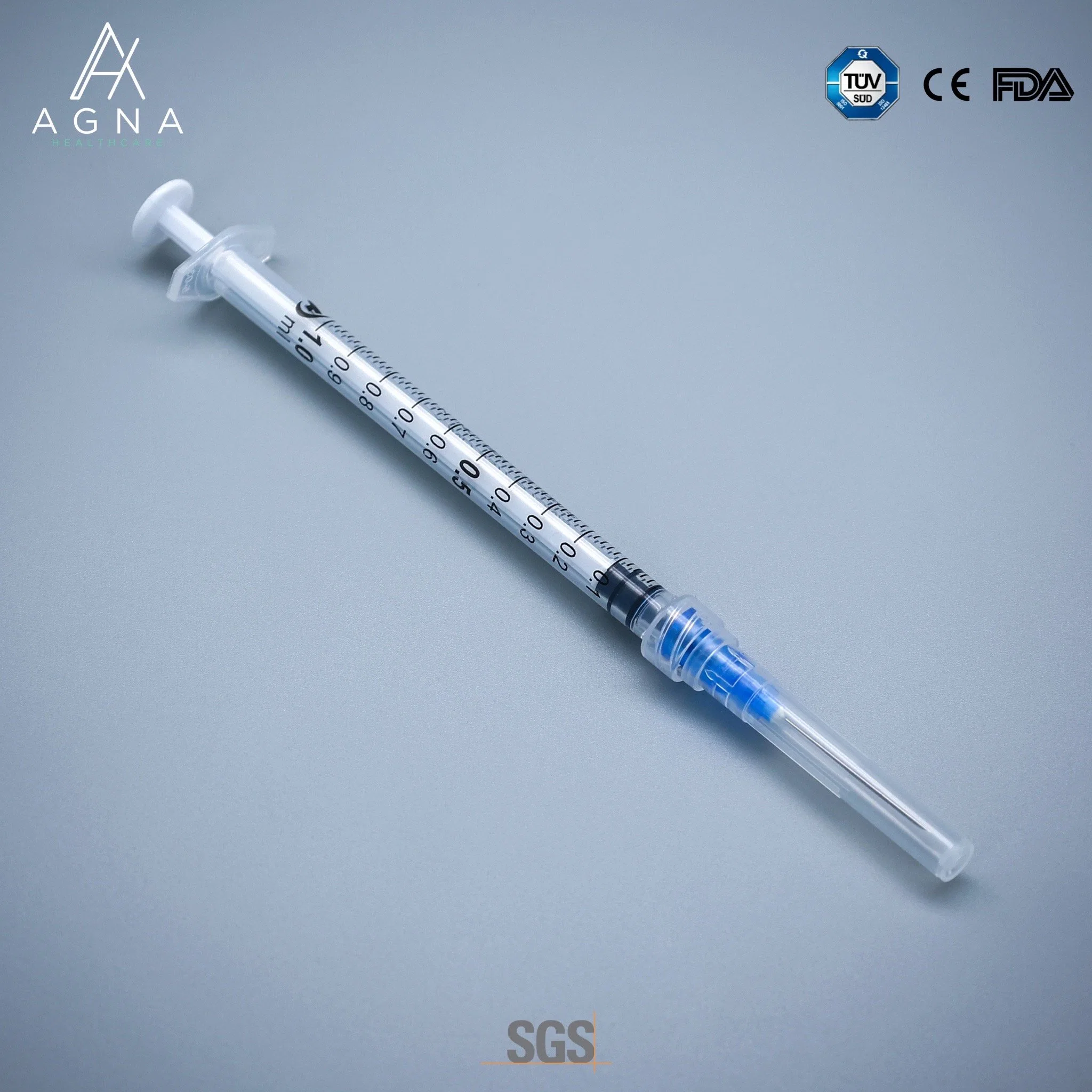 Disposable Vaccine Syringe 1 Ml Luer Lock Vaccine Syringe Needle Medical Instrument