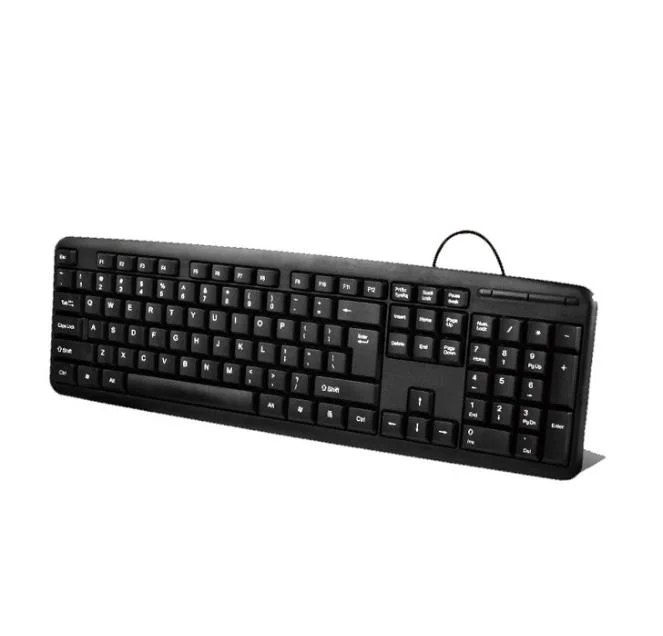 Simple Business Office Waterproof USB Wired Chocolate Keyboard