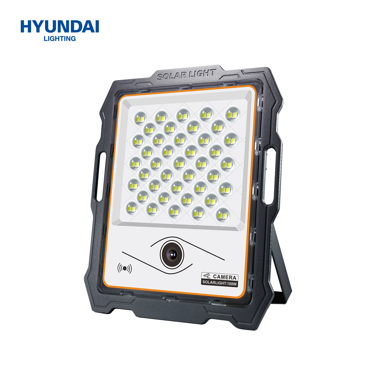 Светильник для наружного освещения Hyundai 100 Вт с солнечной светодиодной подсветкой и камерой