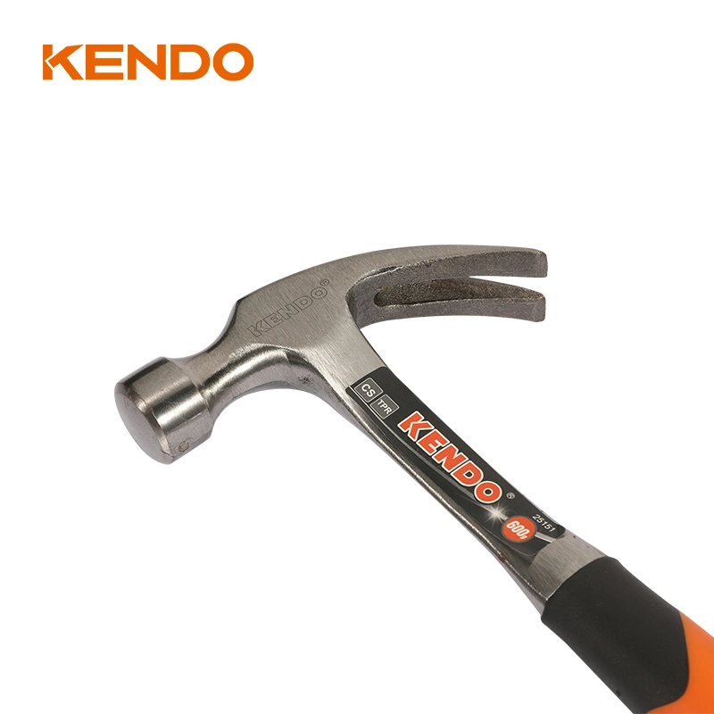 Kendo Martelo de Garra de Construção Forjado em uma Peça Profissional com Cabo Confortável de TPR 16oz/450g.