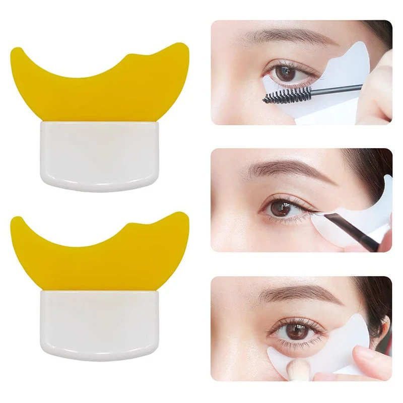 Amazon Hot Sale Silikon Auge Make-Up Hilfe Doppelkopf-Lidschatten Pinsel Augencreme Scoop Wimpernbürste Make-Up Hilfe-Tool Auge Wimperntusche