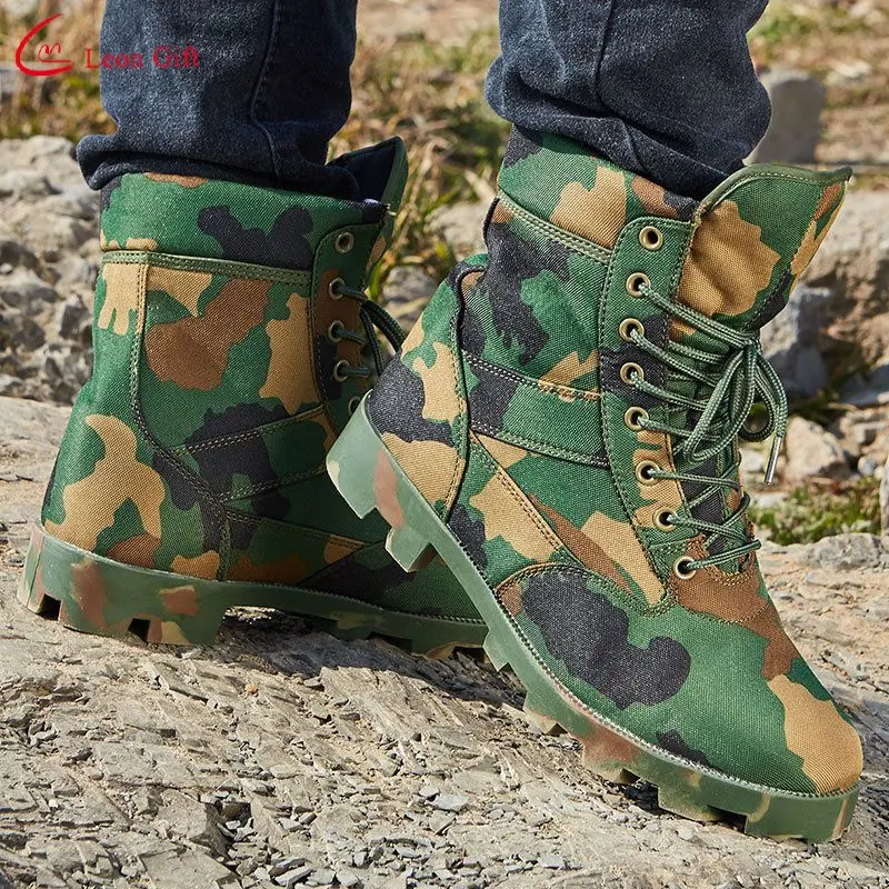 Factory Custom Desert High Top Us Combat Boots Outdoor Camouflage Tactical Hiking Boots  