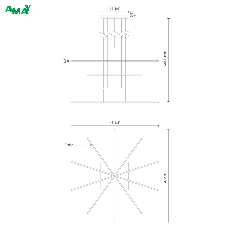 Подвесной светильник Multi-Light со светодиодной подсветкой для столовой