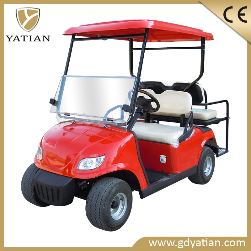 Red 4 Seater Golf Buggy, off Road Electric Golf Cart with Sunshade