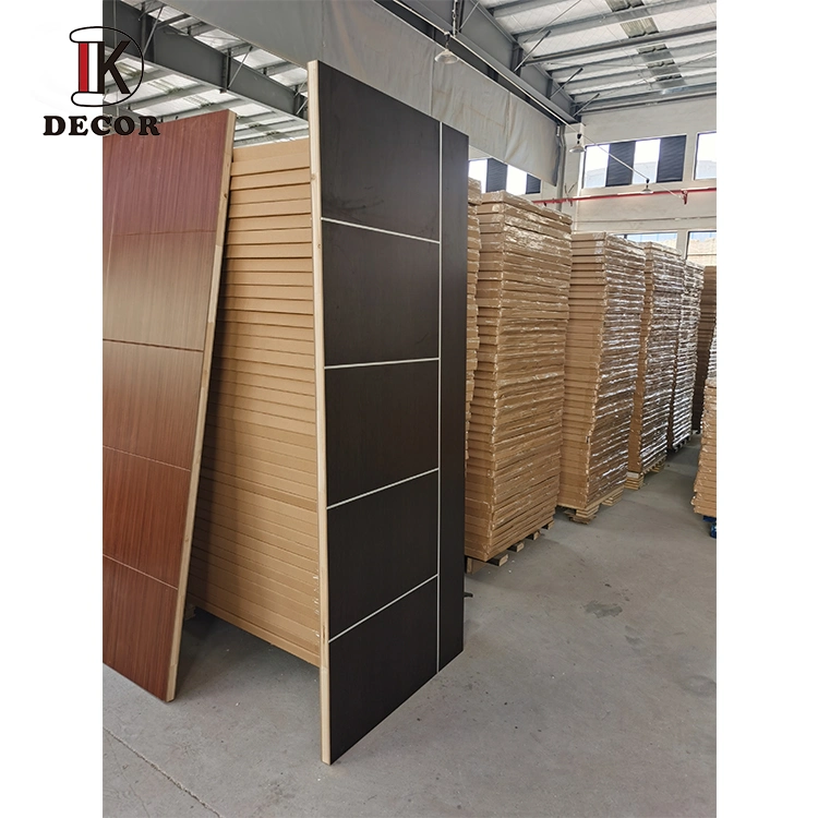 Internal Wooden Clear Cut Lines Aluminum Strips Inlay PVC Door