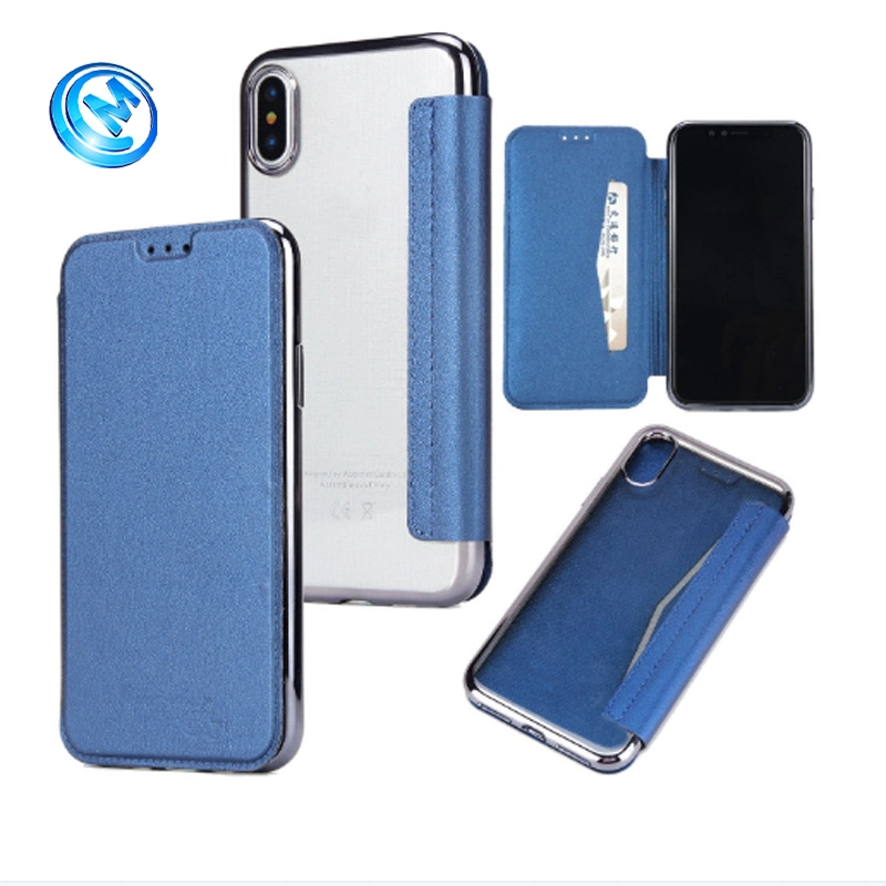 Electroplating TPU+PU Leather Case for iPhone X