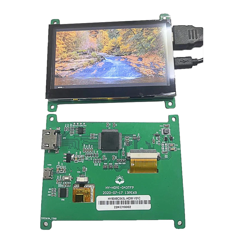 LCD HDMI 480 * 272 de 4.3 polegadas com suporte para ecrã tátil capacitivo Raspberry Pi Ubuntu Windows