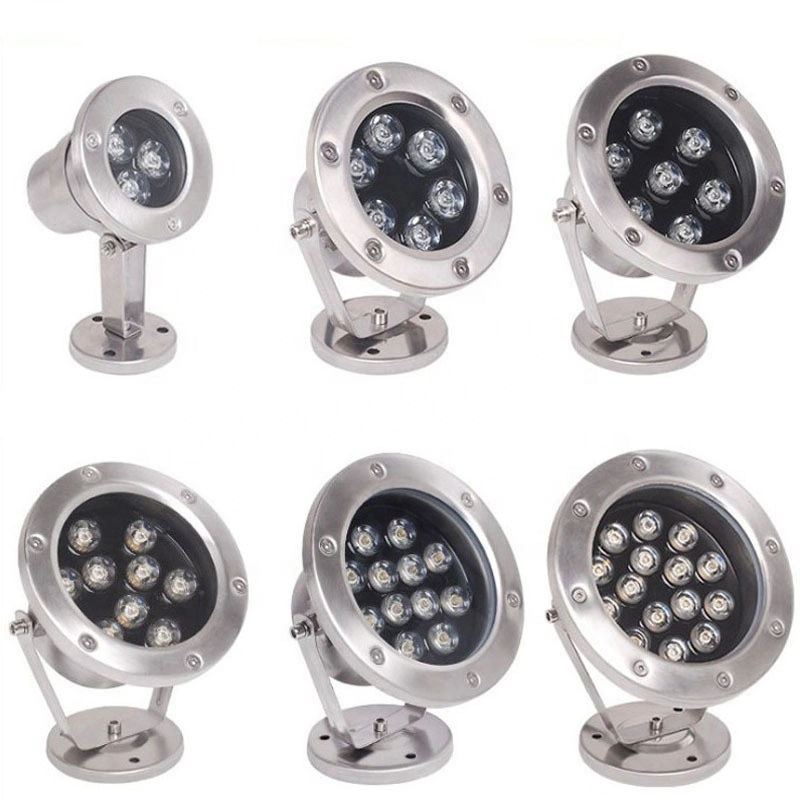 Stainless Steel RGB IP68 Waterproof Mini LED Lights for Water Fountains Fountain Jet LED Light Underwater Fountain Lights