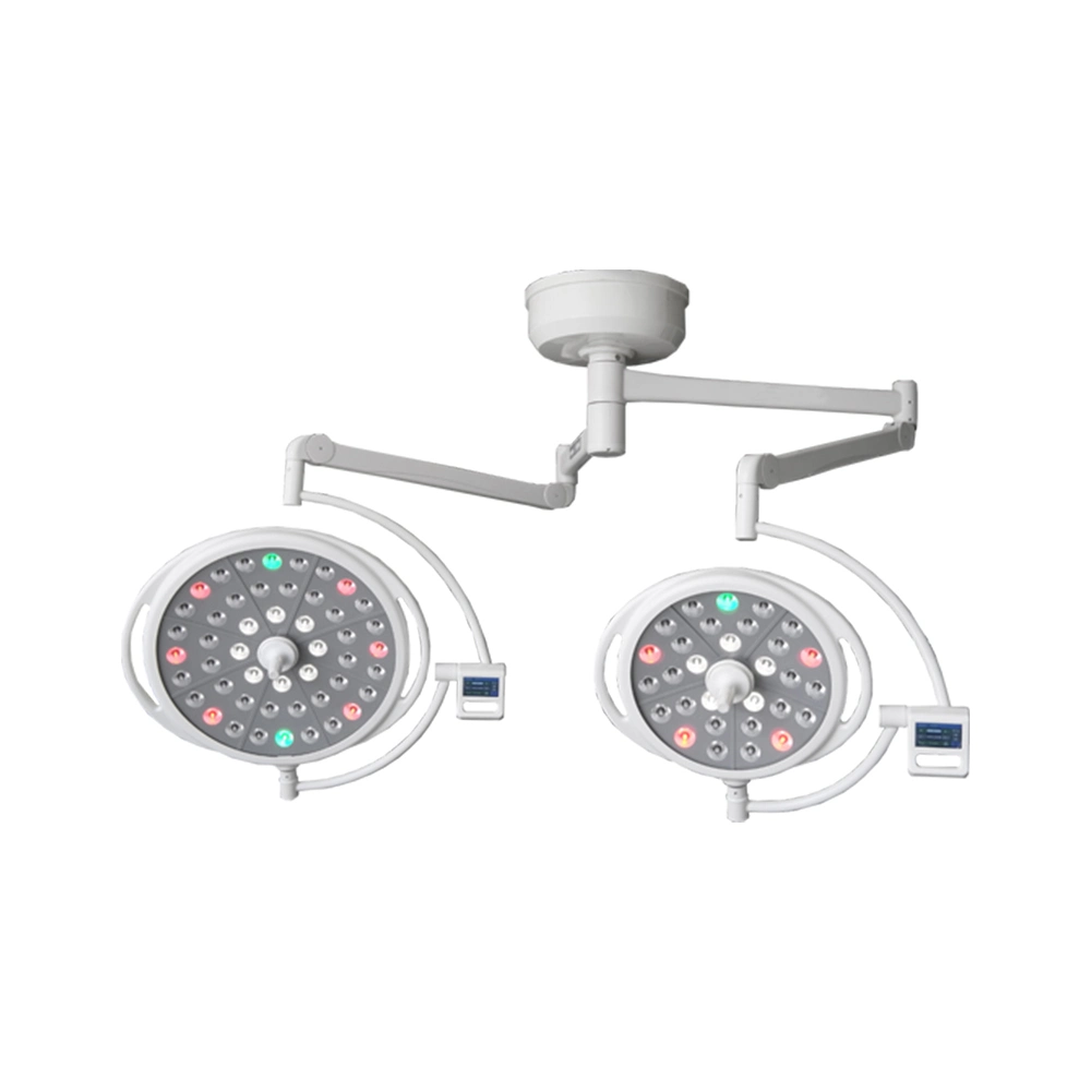 Medical Luxury Operation Room Double Heads Ceiling Light Shadowless Cold Light Source Surgical Lamp High Quality Factory Supply for Hospital Use