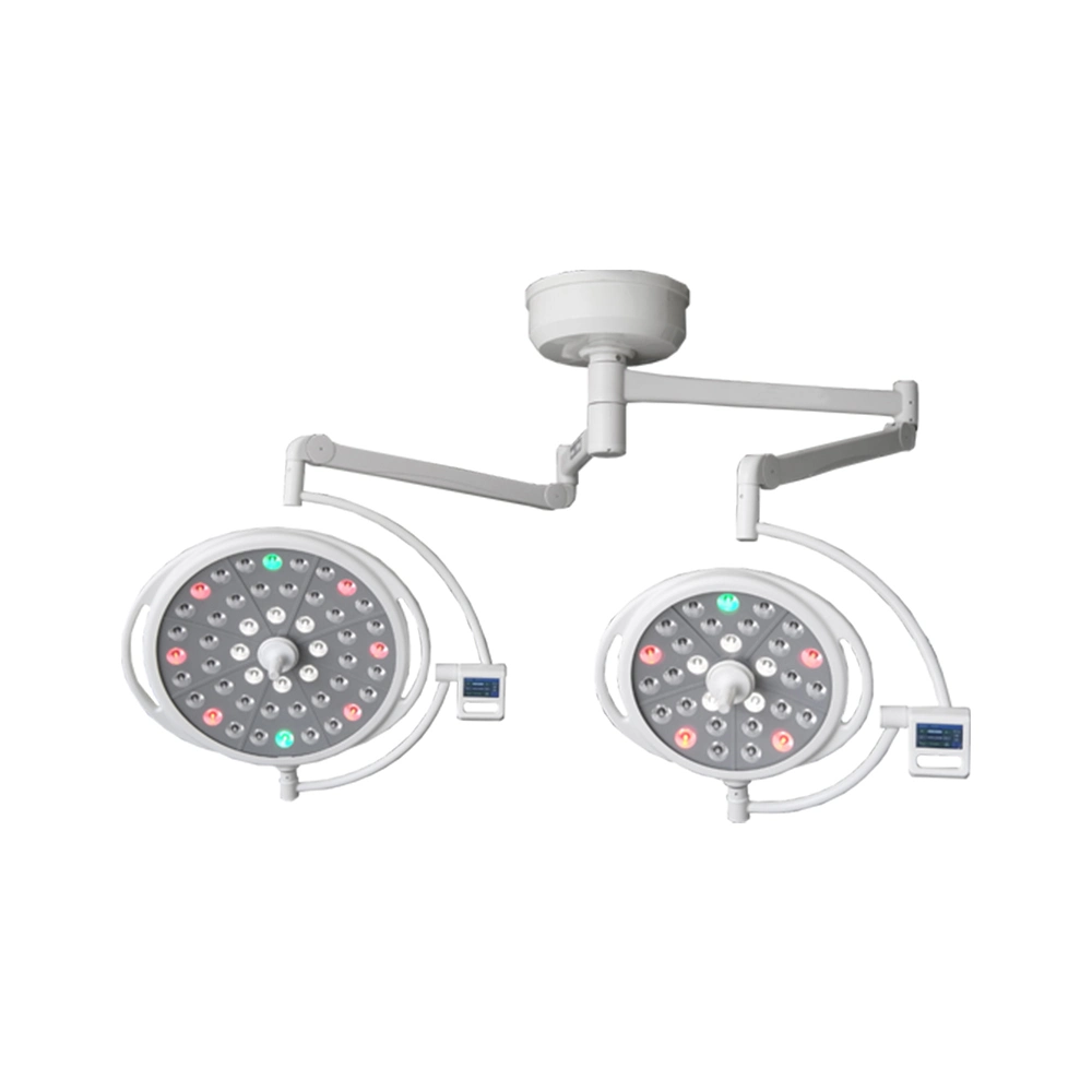 Chambre Double de Luxe médical Le fonctionnement des têtes d'éclairage de plafond Shadowless Source de lumière froide lampe chirurgicale de haute qualité pour l'Hôpital d'alimentation de l'utilisation en usine