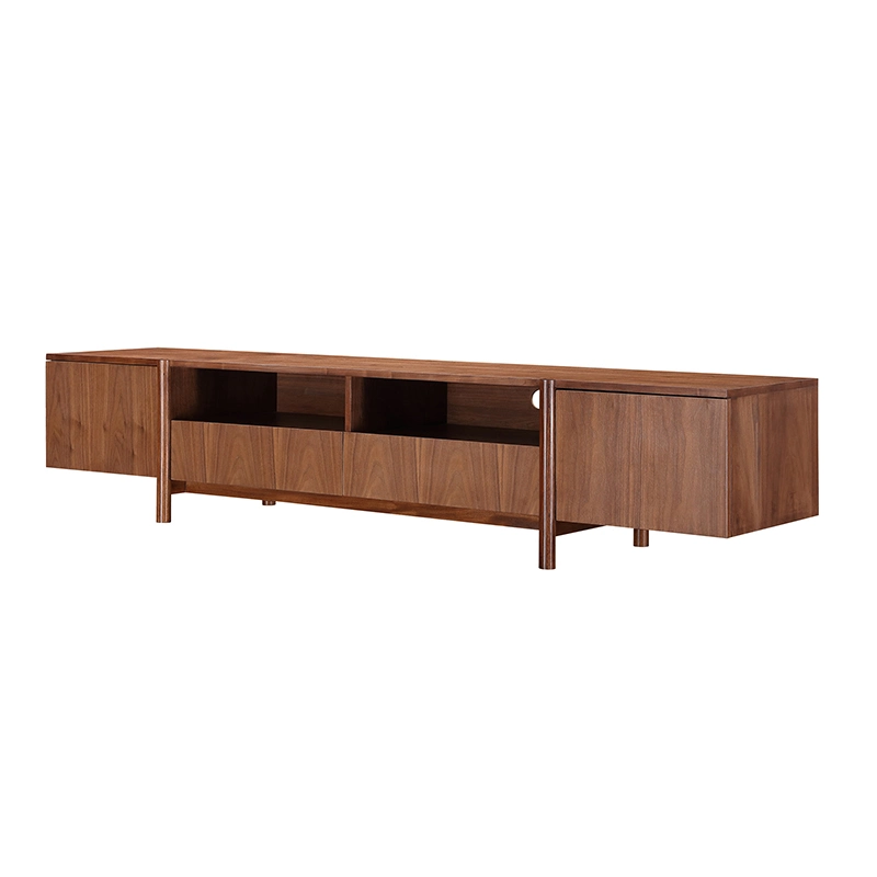 China Supplier Zhida Modern TV Cabinet Console Table Set Wood Home Living Room Furniture Wooden TV Stand with Drawer