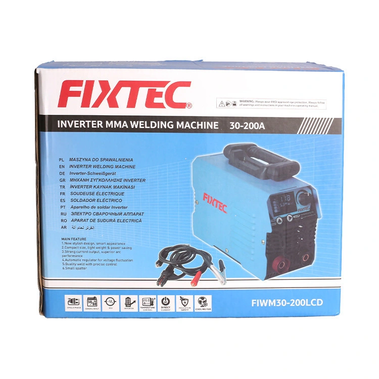 Fixtec Portable AC-230V Inverter MMA Welders Machine Arc 200 Welding Invert with LCD