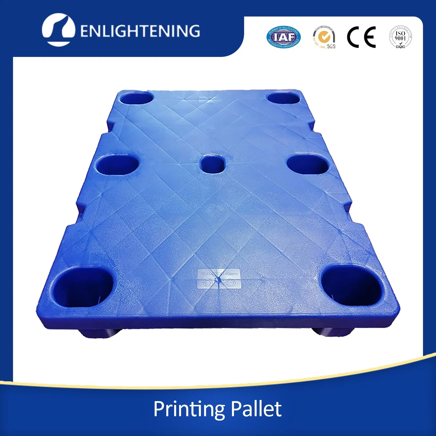 Paletes de plástico especializados para a indústria de impressão de 4 entradas de HDPE paletes de plástico para embalagem de papel cartão Palete de armazenamento