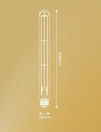 LED Light Bulb T30 8W Extra Slim Vertical Filament