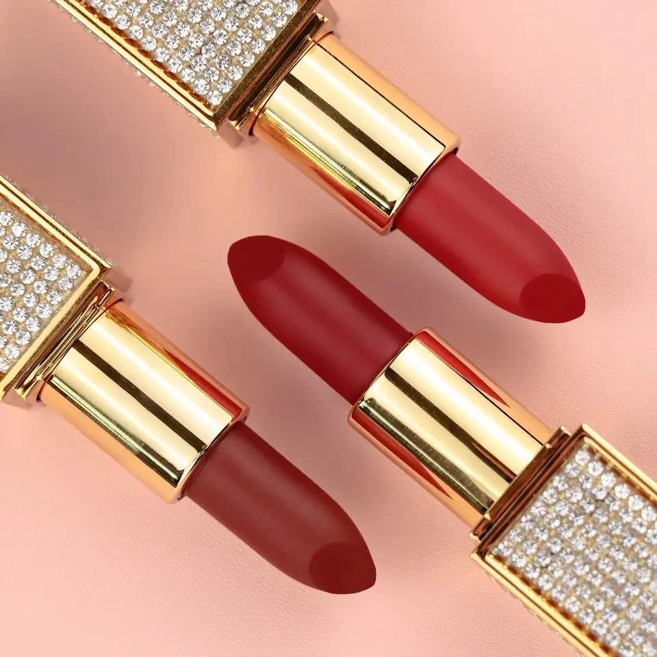 High quality/High cost performance  Beauty Woman Luxury Diamond Smooth Cosmetic Waterproof Long Lasting Cruelty Free Vegan Private Label Matte Lipstick