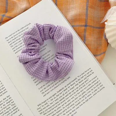 Floral Hair Circle French Gentle Purple Hair Ties Girls Hair Accessories