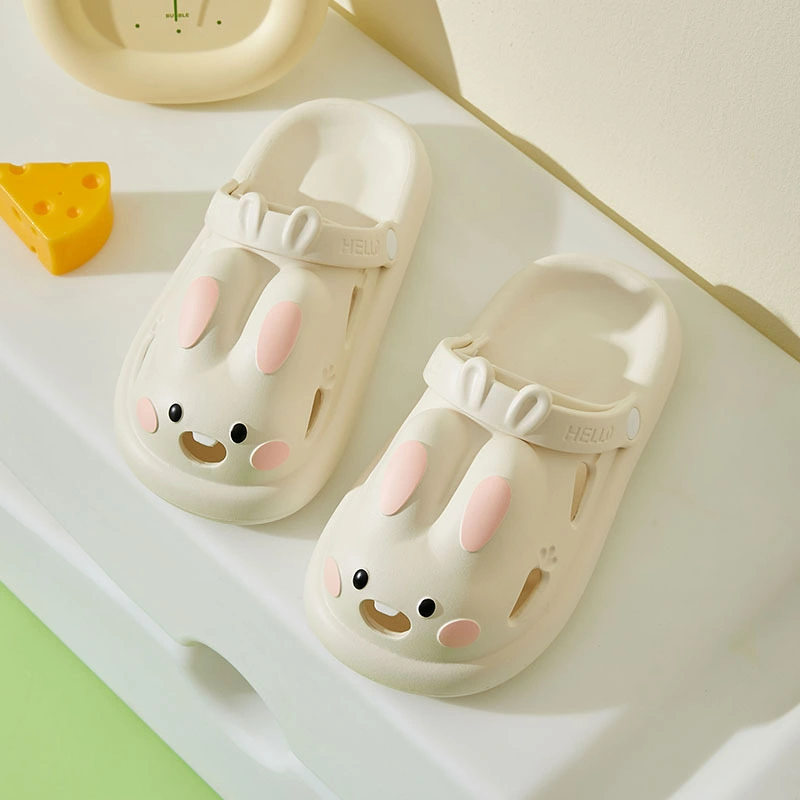 New Cartoon Cute Cute Tooth Rabbit Female Models Home Hole Shoes