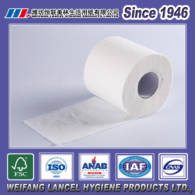 Customed Disposable White Virgin Toilet Tissue Roll