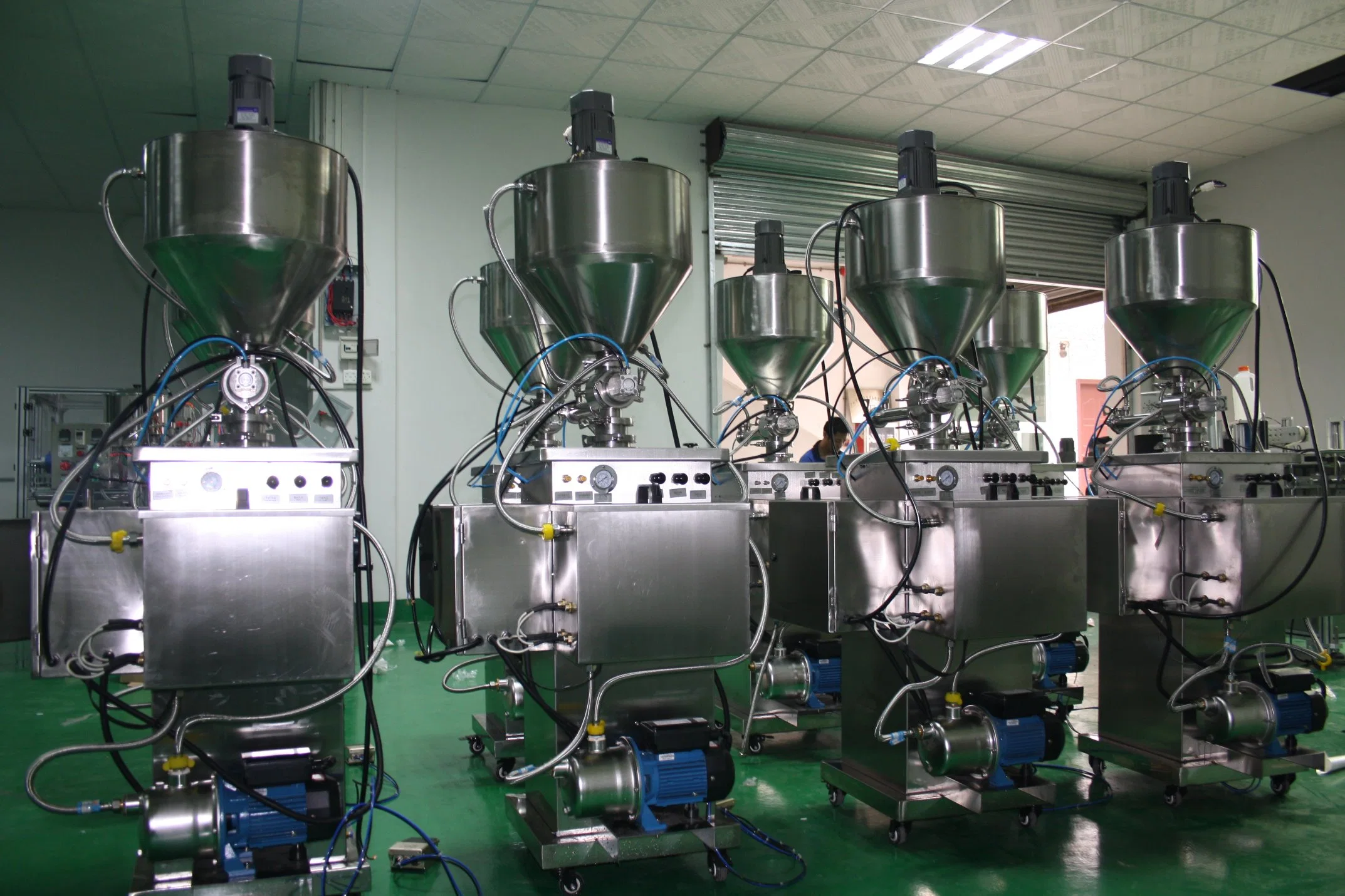 Semi Automatic Wax Candle Vaseline Petroleum Jelly Thermal Mixer Filler Machine Mixing Heating Filling Bottling Machine