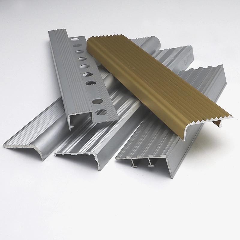 Aluminum Floor Transition Skirting Tile Trim Stair Nose Carborundum Stair Nosing Strips