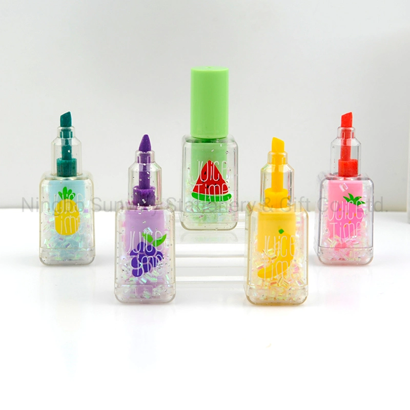 Promotional Stationery Colorful Nail Oil Box Highlighter Marker for Kids