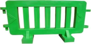 2m Water Filled Plastic Crowd Control Green Pedestrian Barrier