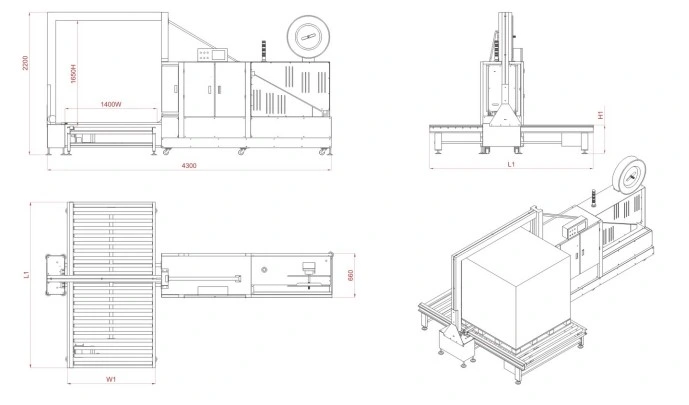 Automatic Pallet Banding Machine Ppp Pet Strapping Pallet Machine