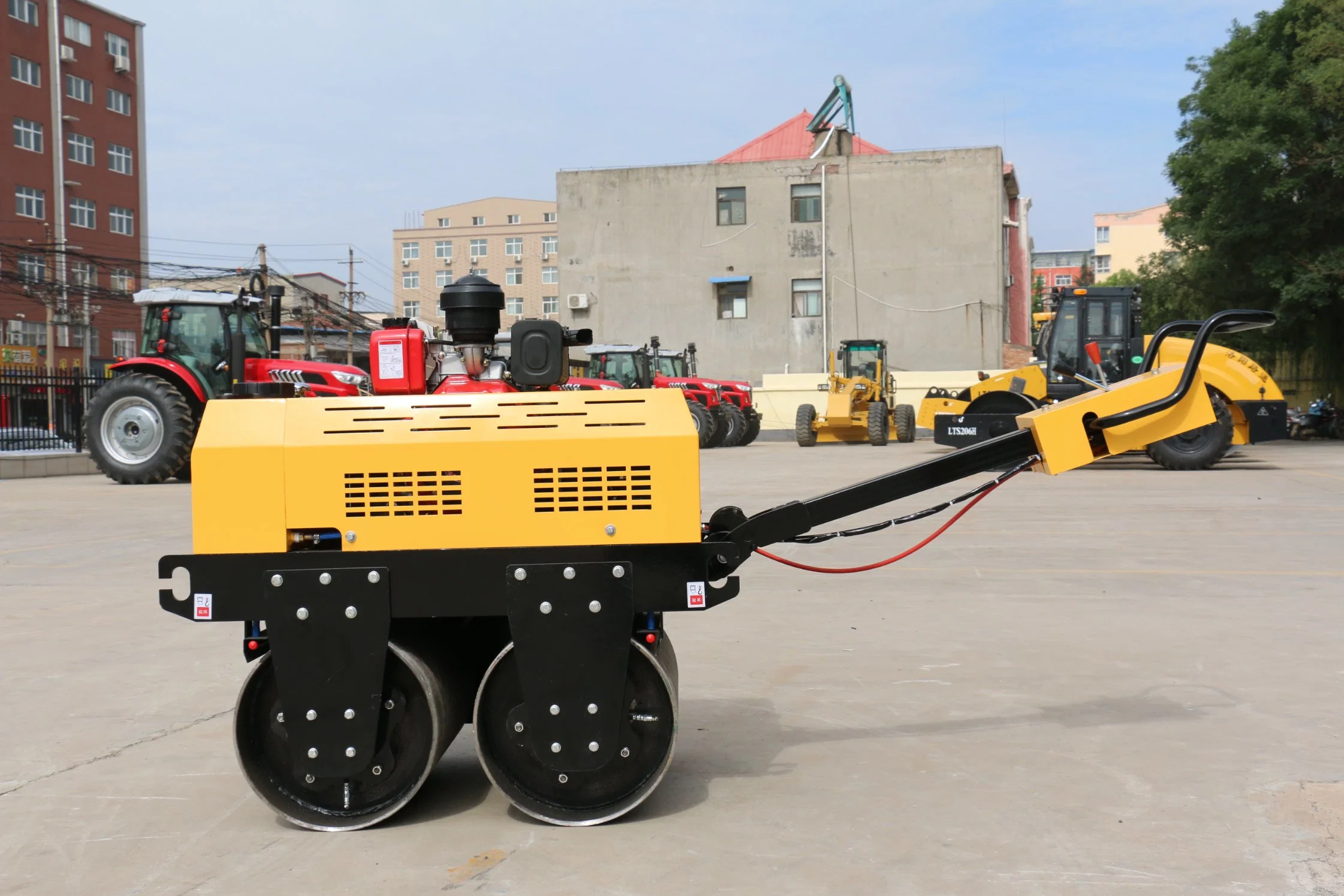 Lutong Factory Direct High quality/High cost performance  Handheld Road Roller Double Drum Fast Delivery