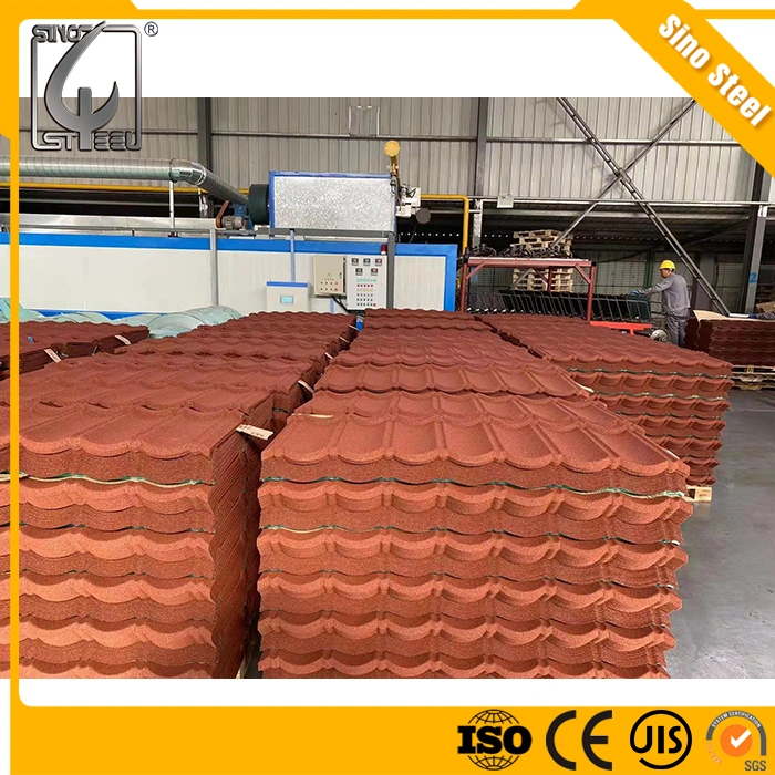 Chapas de telhados de alta qualidade Cor Stone Coated Metal Roof Tiles Factory Whosale preço feito na China