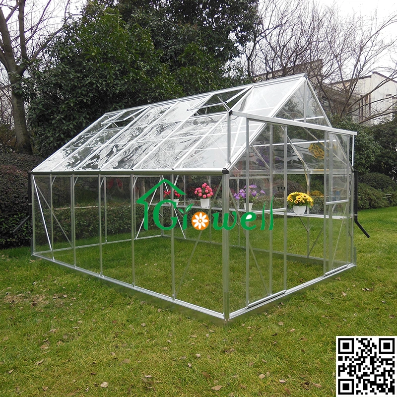 for Tomato/Cucumber/Lettuce/Pepper PC Board Rain Gutter Planting, Customizable Solar Greenhouse