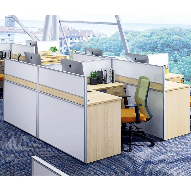 Hot Sale Modern Stright Way Office Workstation for 4 Person (HY-P08)