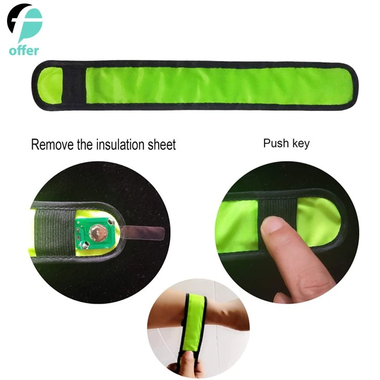 Promotional Gift Glow in The Dark LED Wristband Sports Bracelet, Running Elastic LED Armbands