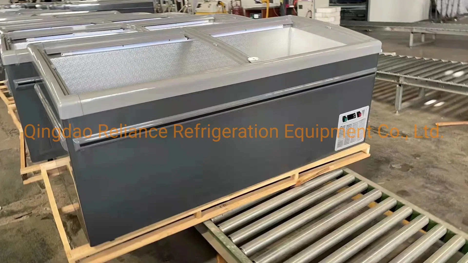 Commercial Display Island Freezer Display Chest Freezer Refrigerator Fridge for Frozen Food Meat Fish Ice Cream