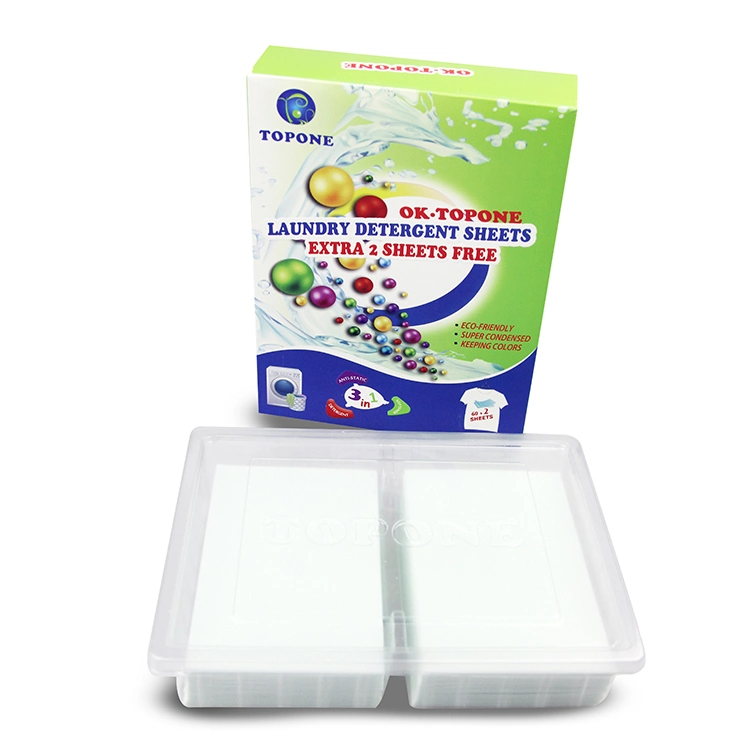 Concentrated Natural Laundry Detergent Sheets with OEM